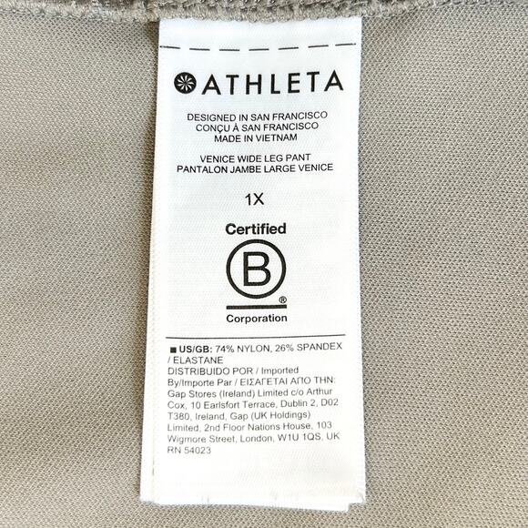 Athleta Venice Wide Leg Bluff Grey Pants 1X - Picture 10 of 10